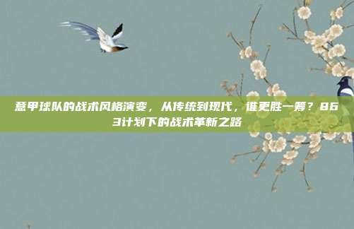 意甲球队的战术风格演变，从传统到现代，谁更胜一筹？863计划下的战术革新之路