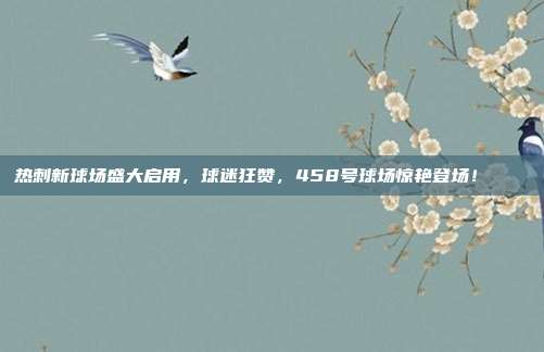 热刺新球场盛大启用，球迷狂赞，458号球场惊艳登场！🏟️